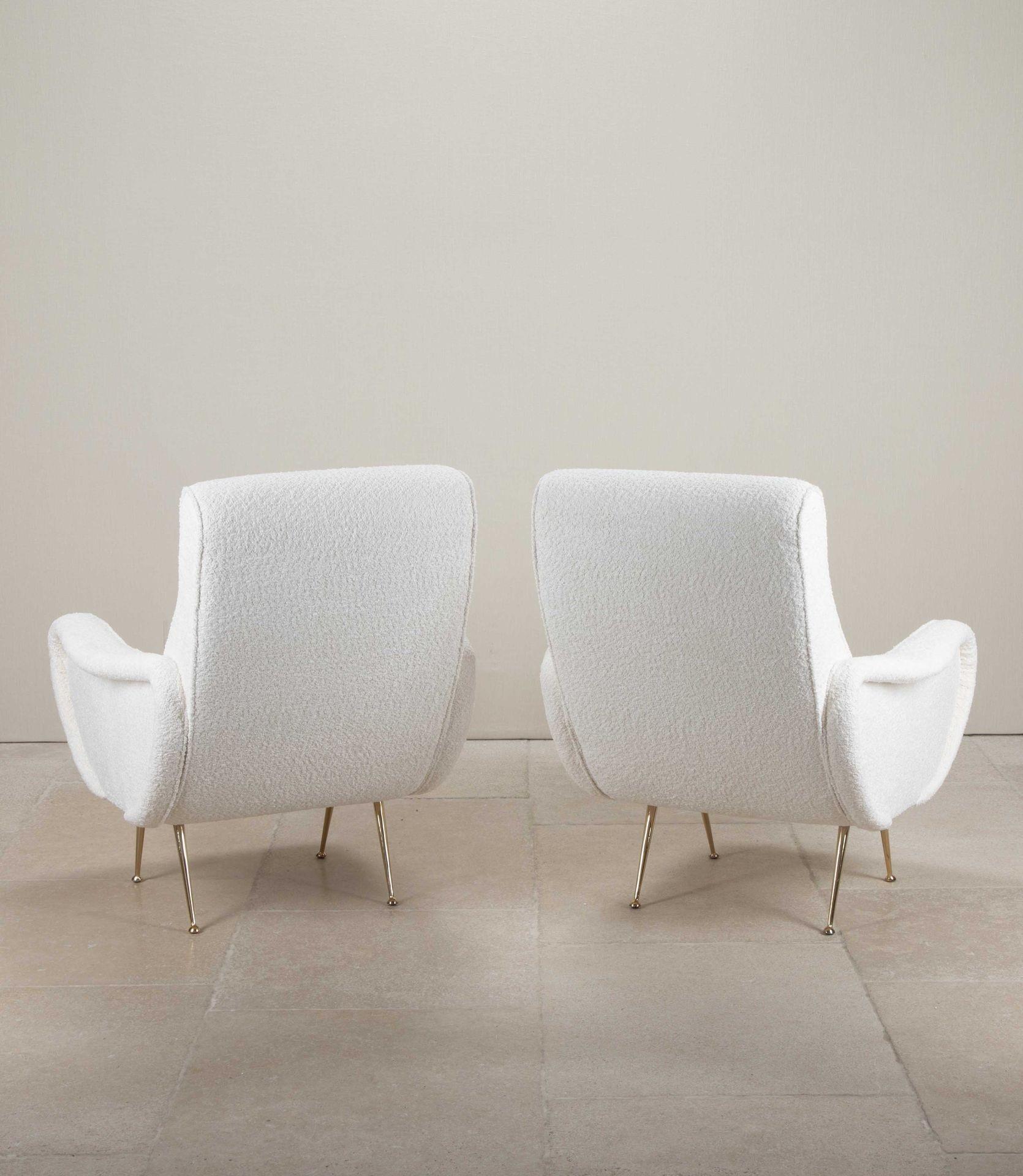 Mid-Century Modern Paire de fauteuils contemporains italiens de style Zanuso en vente