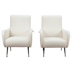 Ein Paar Contemporary Italian Zanuso Style Armchairs