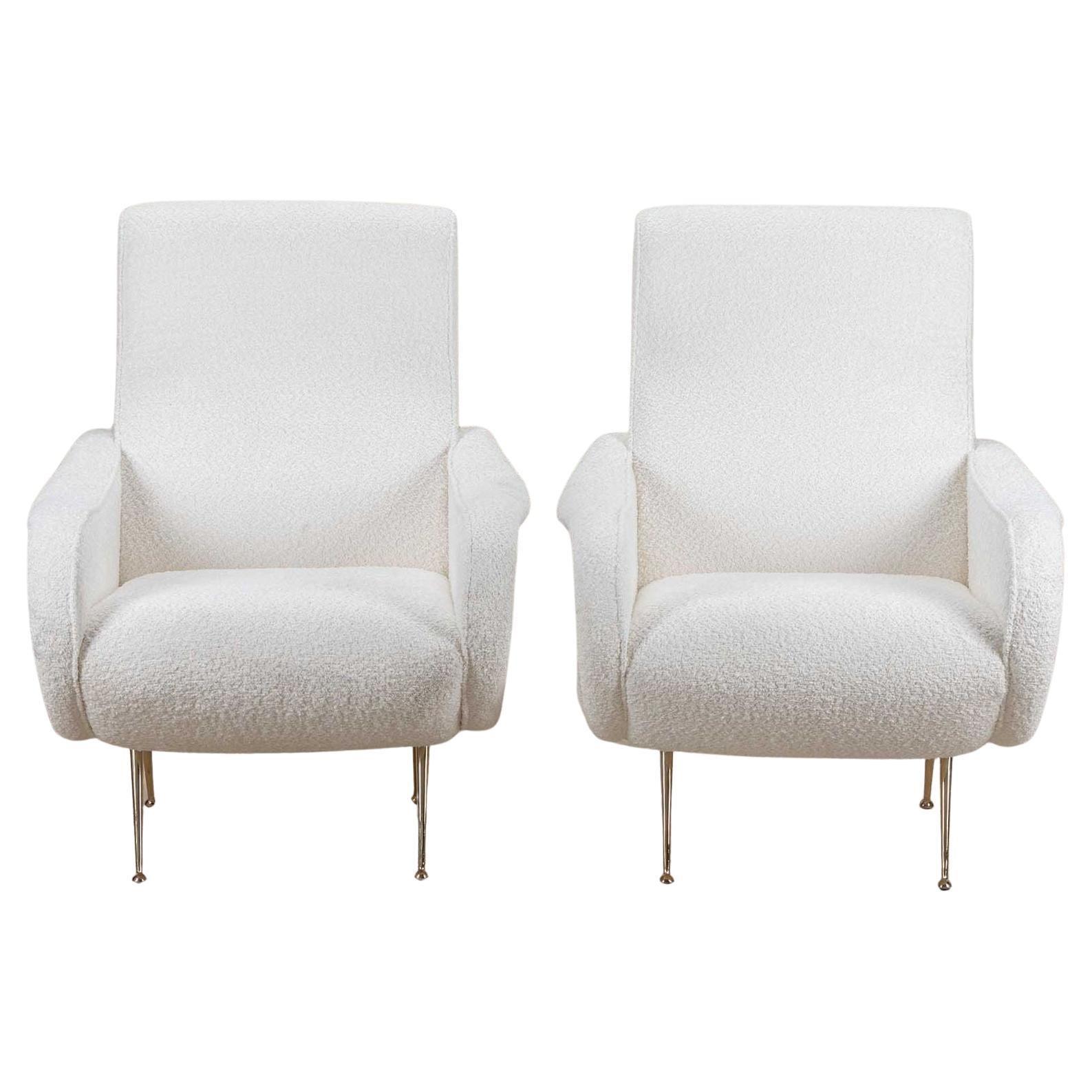 Paire de fauteuils contemporains italiens de style Zanuso