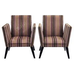 Pair of contemporary lounge armchairs