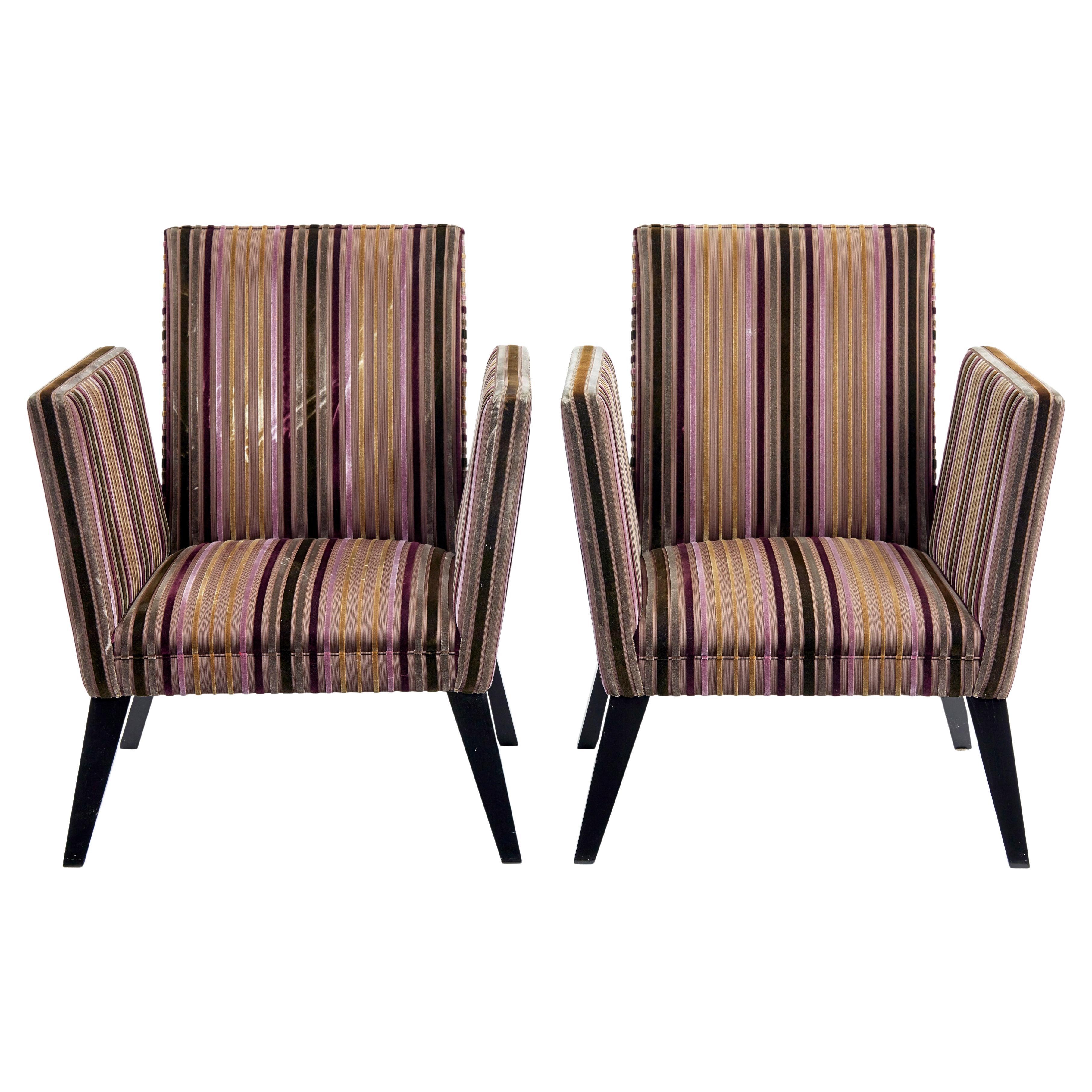 Paire de fauteuils de salon contemporains