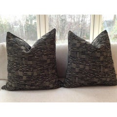 Pair of Contemporary Manuel Canovas Marzac in Noir Pillows