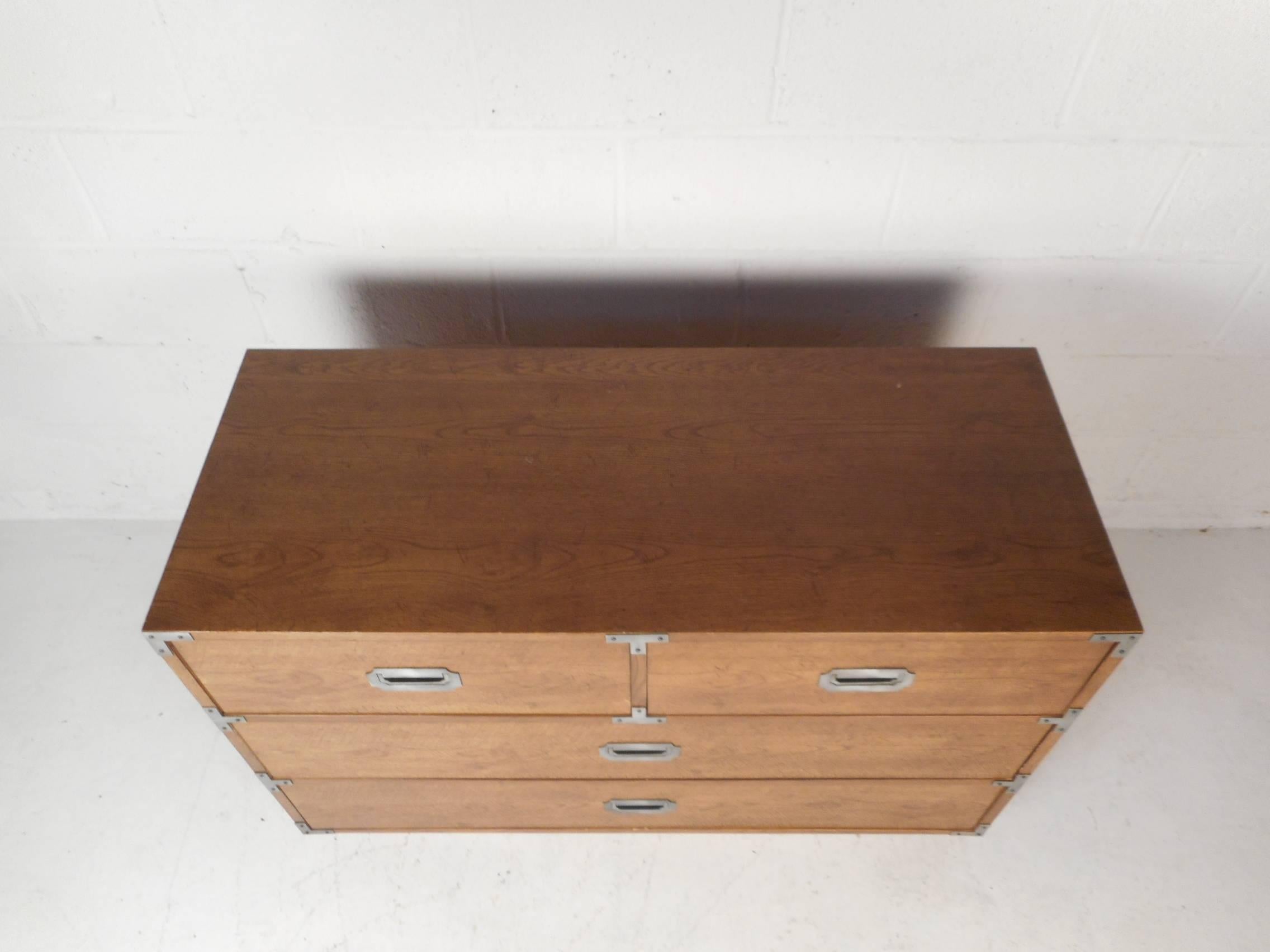 20th Century Pair of Contemporary Modern Campaign Chests