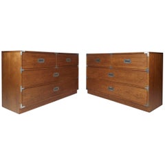 Pair of Contemporary Modern Campaign Chests