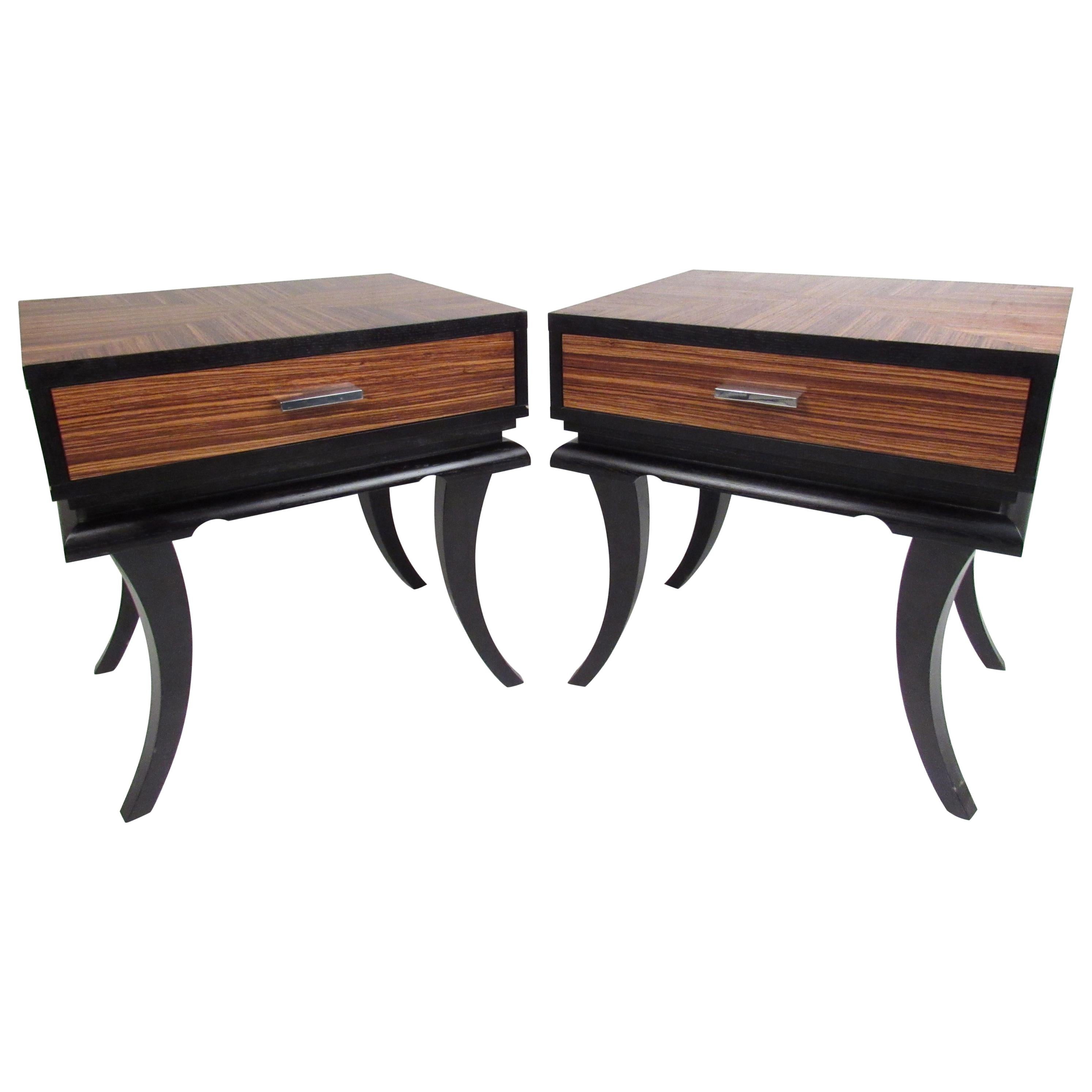Pair of MidCentury Modern Teak Nightstands at 1stDibs
