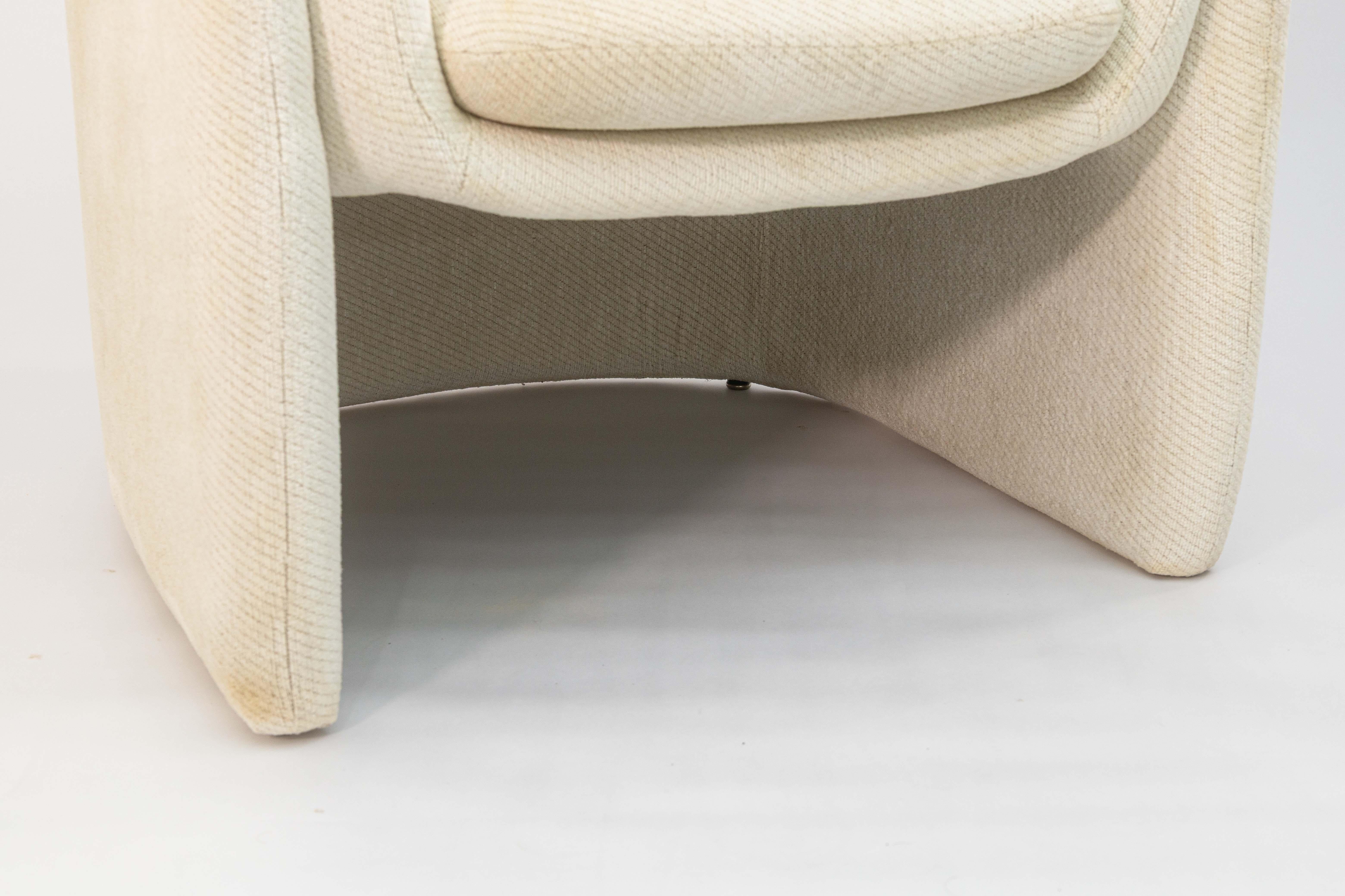 Coppia di sedie da salotto moderne e contemporanee in tessuto beige Weiman Preview in vendita 3