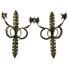 Pair of Contemporary Neo Classical Style Candle Sconces