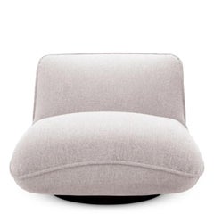 Pair of contemporary Outdoor Armchair in Neutral Tones Teak & Metal
