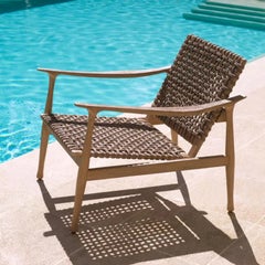 Juego de dos sillones contemporáneos para exterior