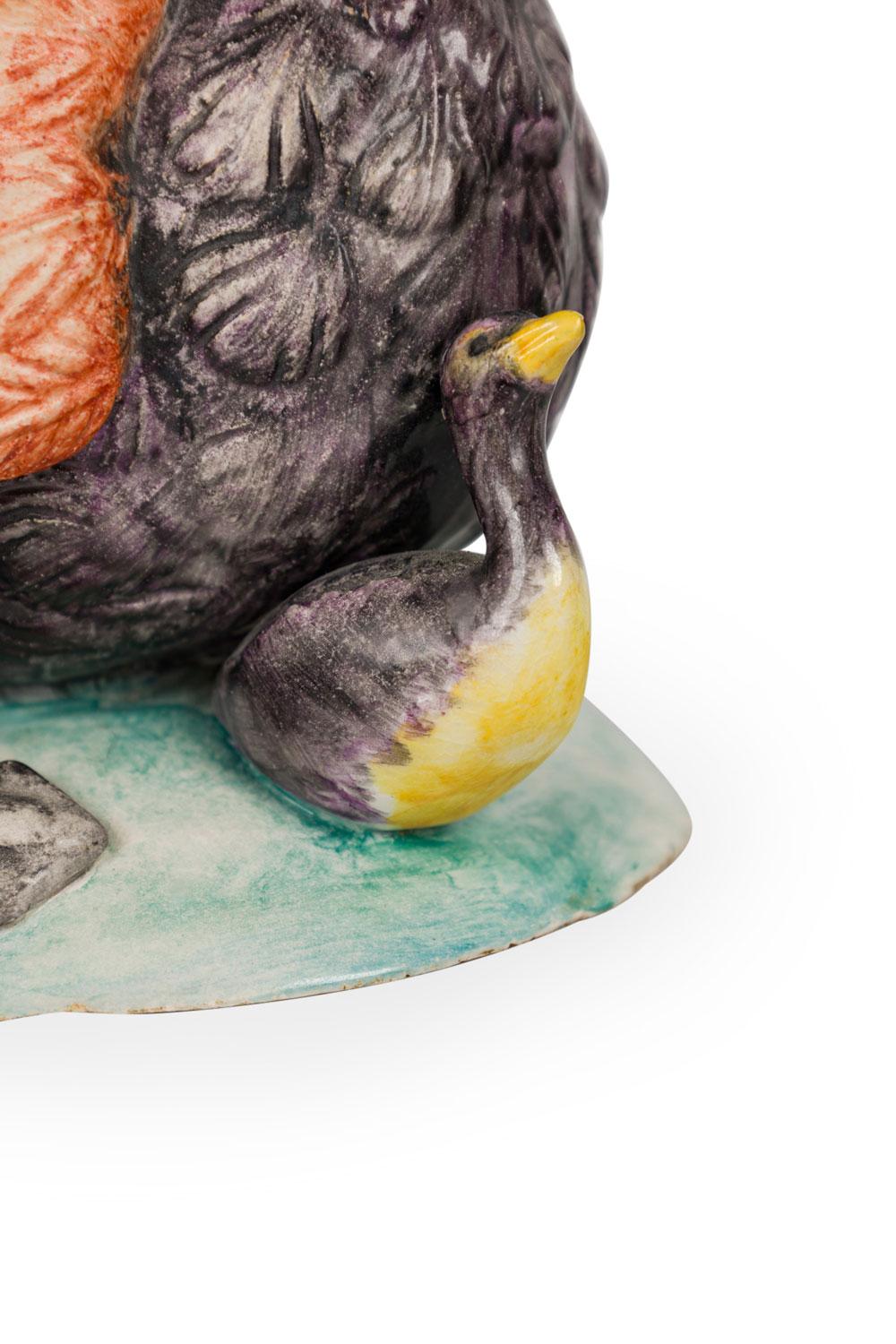 Coppia di statue di oche americane in ceramica dal design contemporaneo/post-guerra in vendita 1