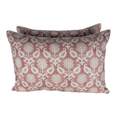 Pair of Contemporary Printed Linen Pillows