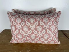 Pair of Contemporary Printed Linen Pillows