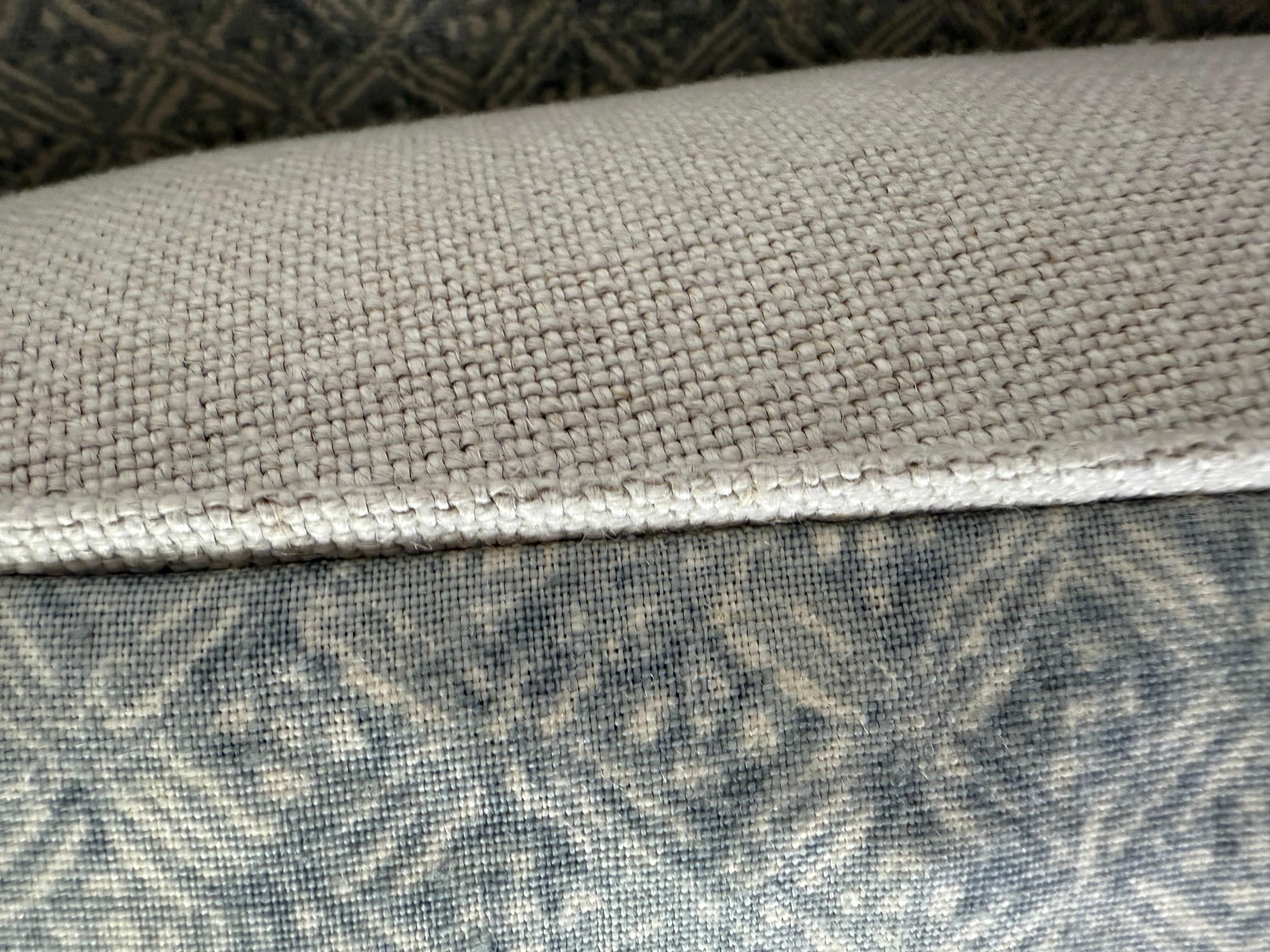 Pair of Contemporary Printed Linen Pillows with Belgian Linen Backs In New Condition For Sale In Los Angeles, CA