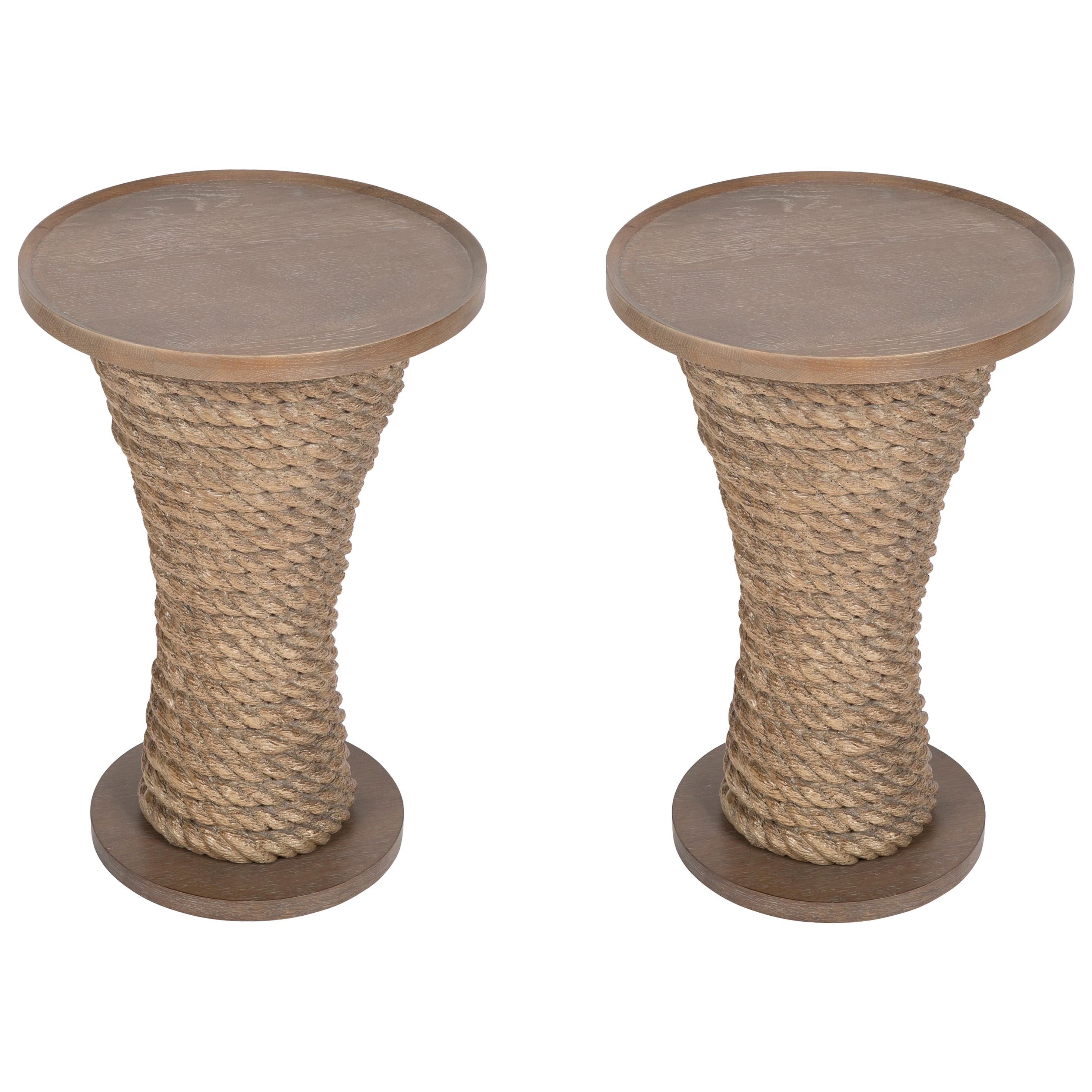 Contemporary Rope Drinks Table - Only One Available For Sale