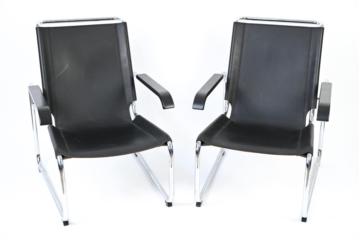 Bauhaus Pair of Contemporary S 35 Lounge Chairs by Marcel Breuer for Thonet For Sale