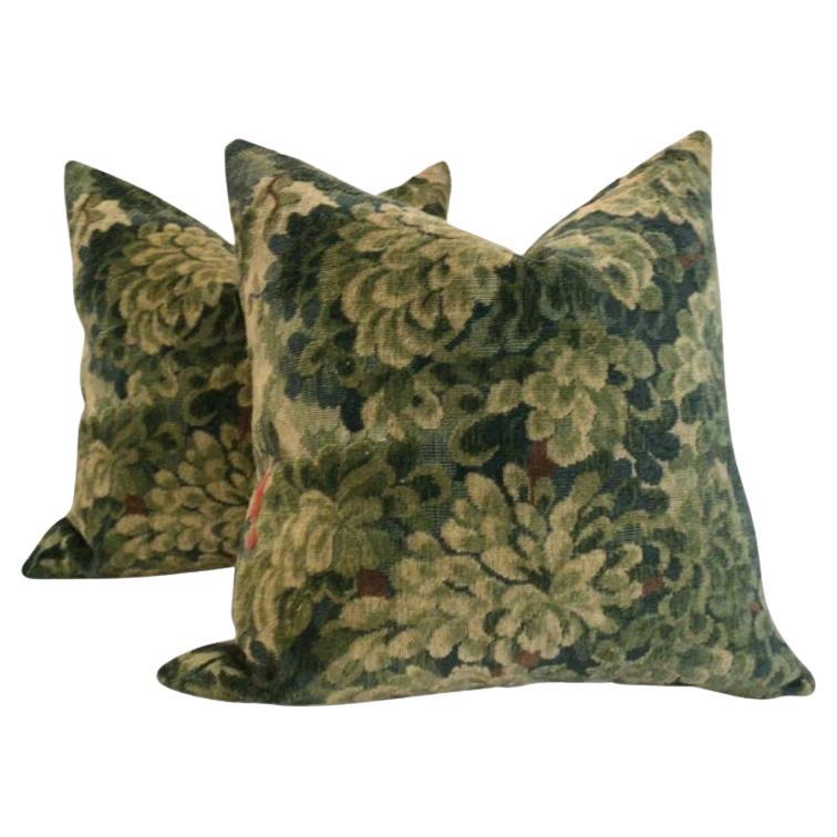 Coppia di cuscini in piuma d'oca Scalamandre Contemporary in Greene & Greene