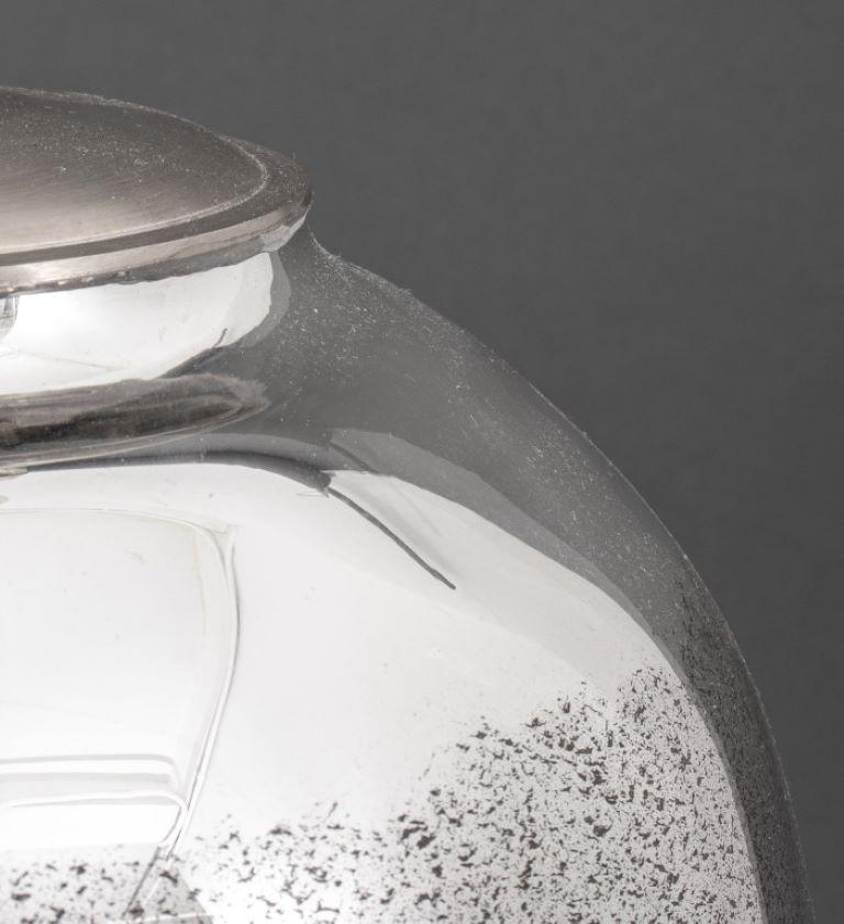 Ein Paar Contemporary Vasenlampen aus versilbertem Glas (Mercury-Glas) im Angebot