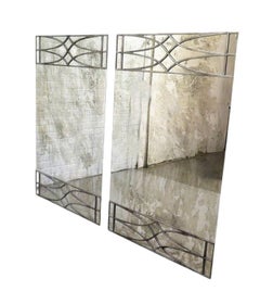 Paire de miroirs de style contemporain