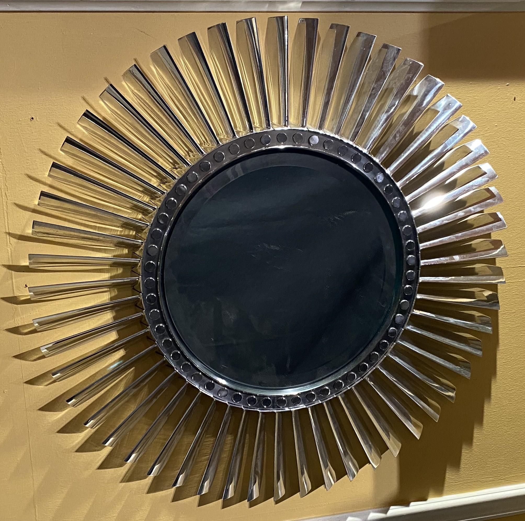 Moderno Coppia di specchi contemporanei con ventola a turbina per motore a reazione in acciaio in vendita