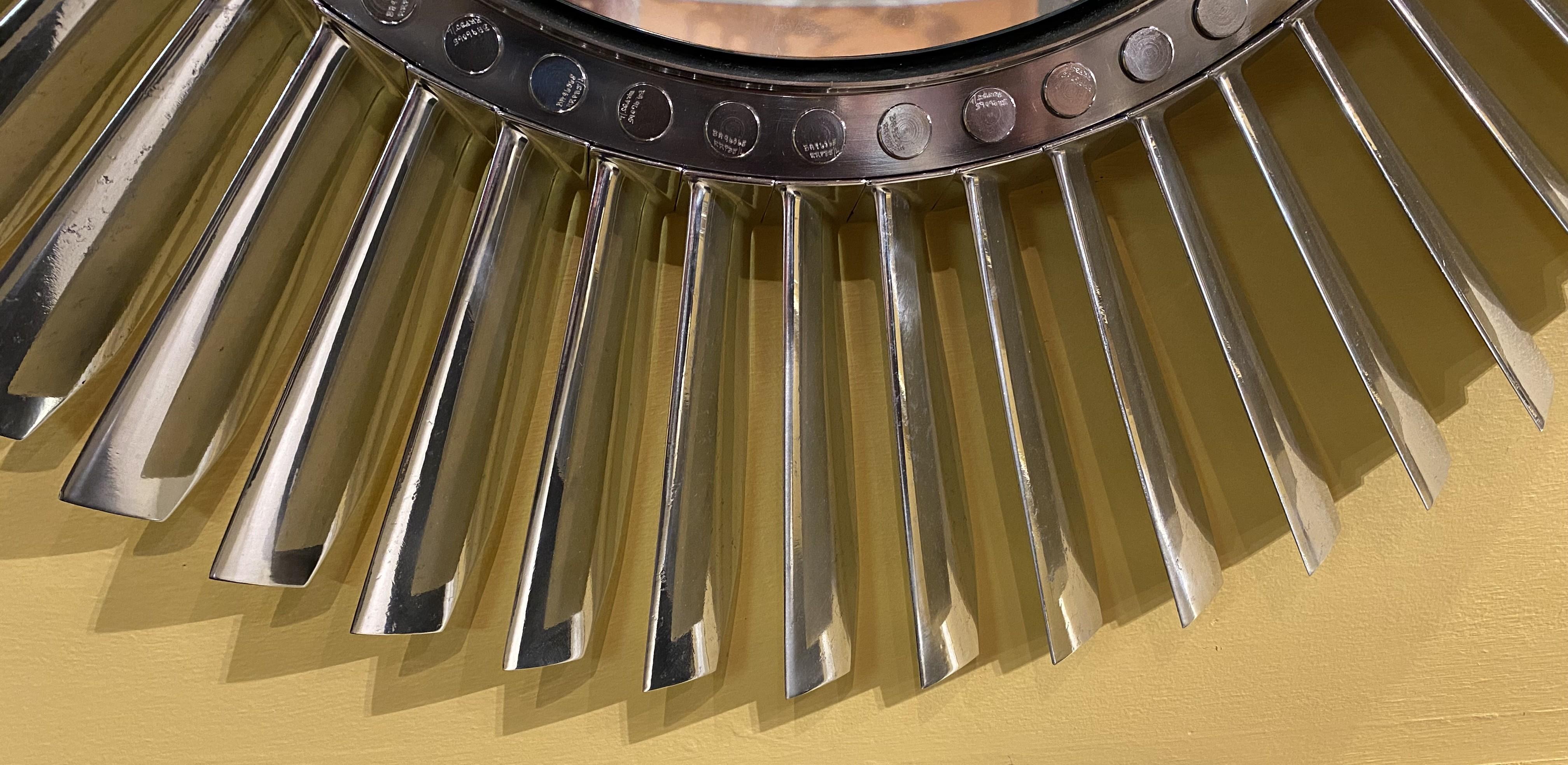 XXI secolo e contemporaneo Coppia di specchi contemporanei con ventola a turbina per motore a reazione in acciaio in vendita