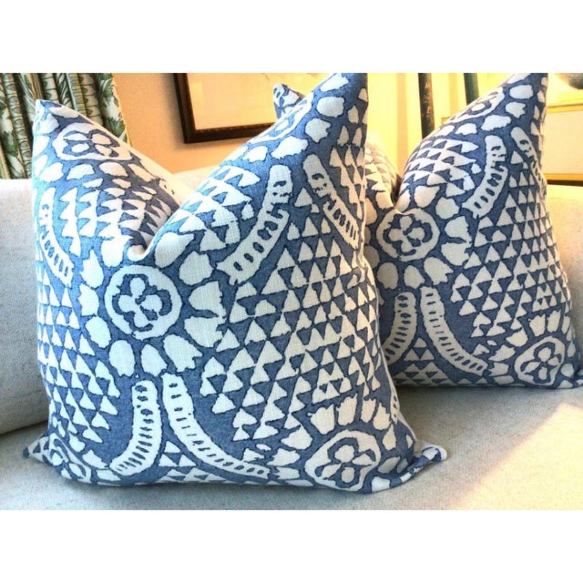 Coppia di cuscini Thibaut Contemporary imbottiti di piuma d'oca 