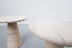 Travertine Side Table, Contemporary - Sold per table