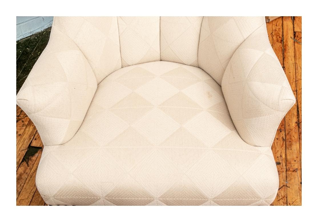 Fabric Pair Of Contemporary Wing Chairs For Sale