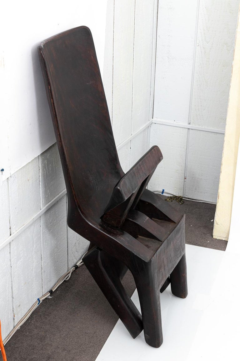Pair of Contemporary Wood Scissor Chairs at 1stDibs