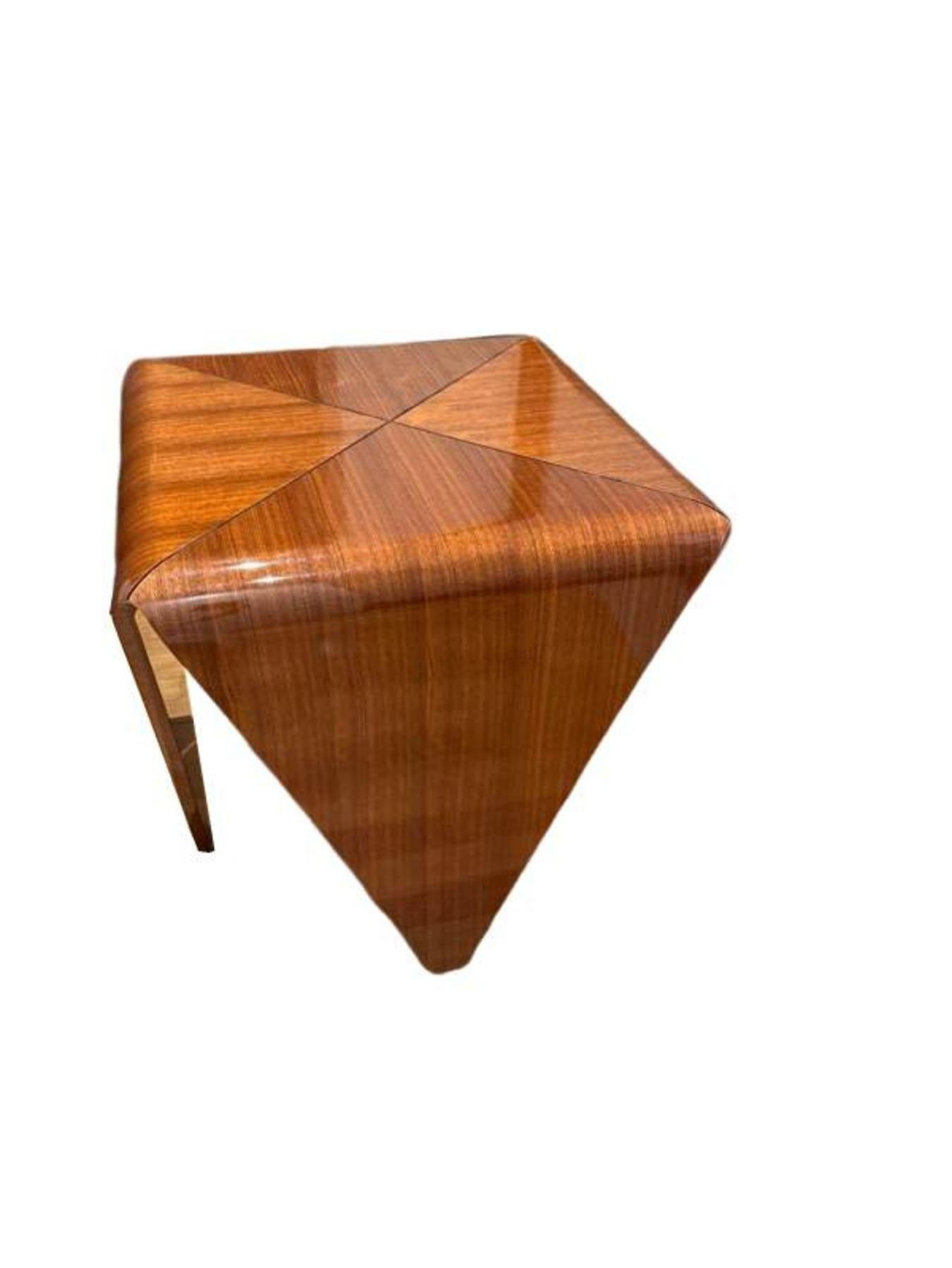 American Pair of Contemporary Wood Side Tables For Sale