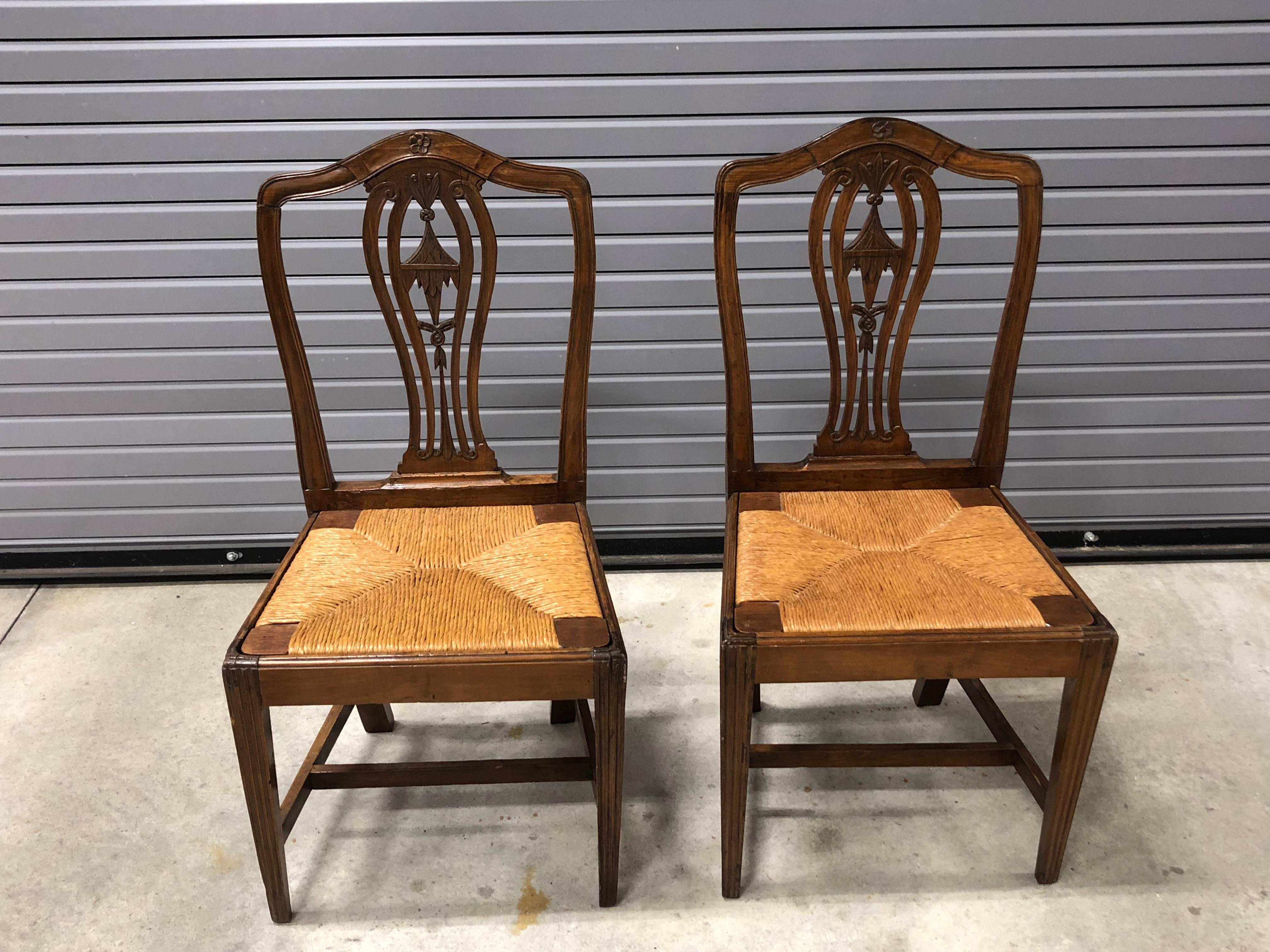 Pair of Continental 19th Century Chairs In Excellent Condition For Sale In Southampton, NY