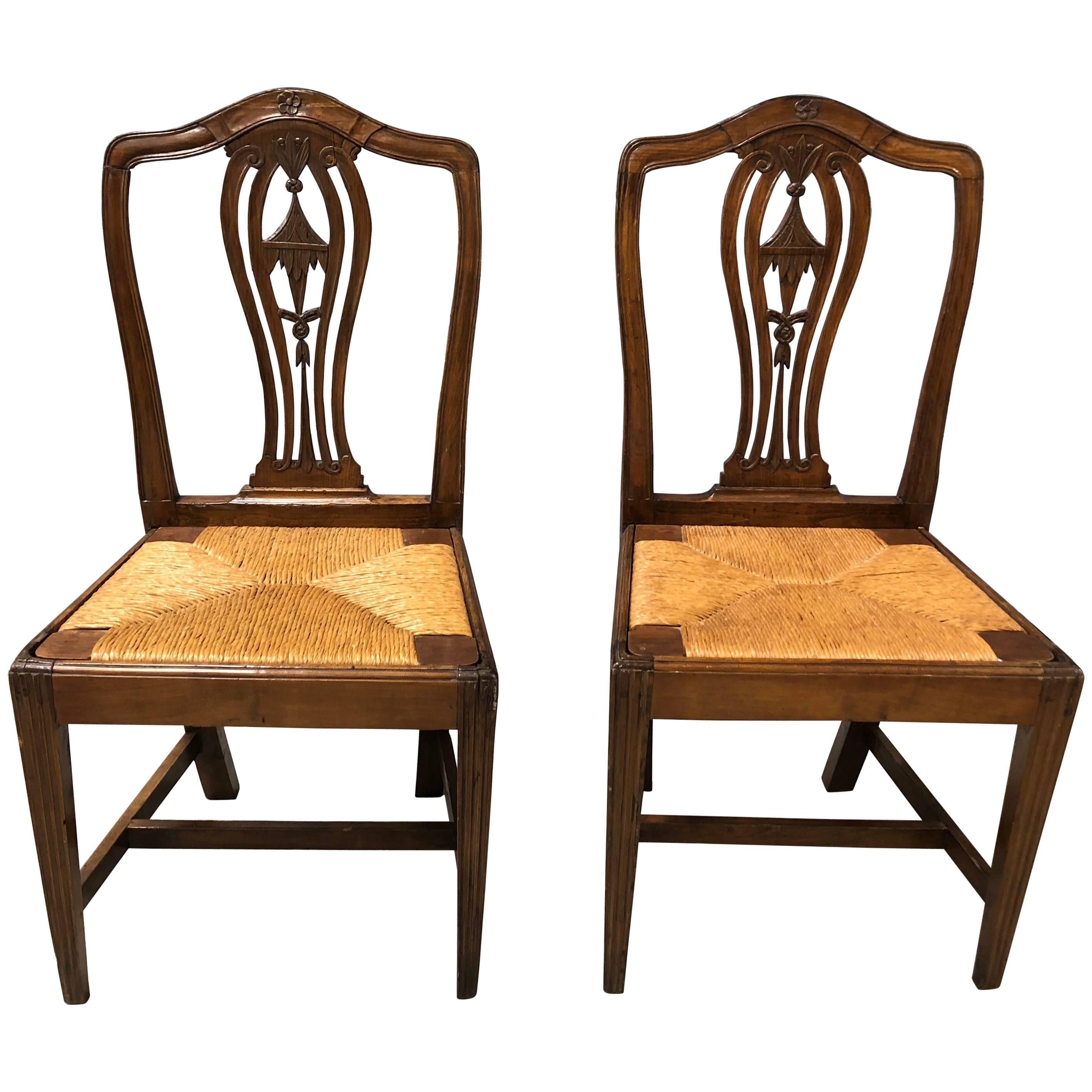 Pair of Continental 19th Century Chairs For Sale