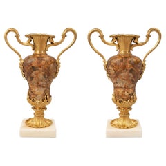 Pair of Continental 19th Century Louis XVI St. Candlestick Vases