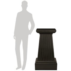 pair of Continental 19th century Louis XVI st. ebonized Fruitwood pedestals