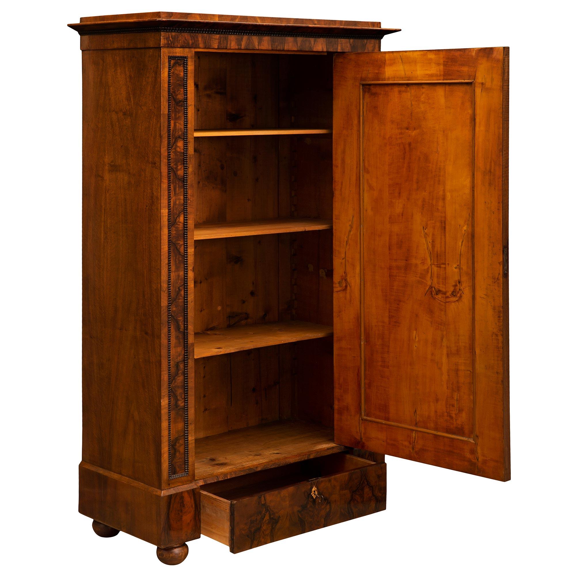 Unknown Pair of Continental 19th Century Neo-Classical St. Walnut and Fruitwood Cabinets For Sale