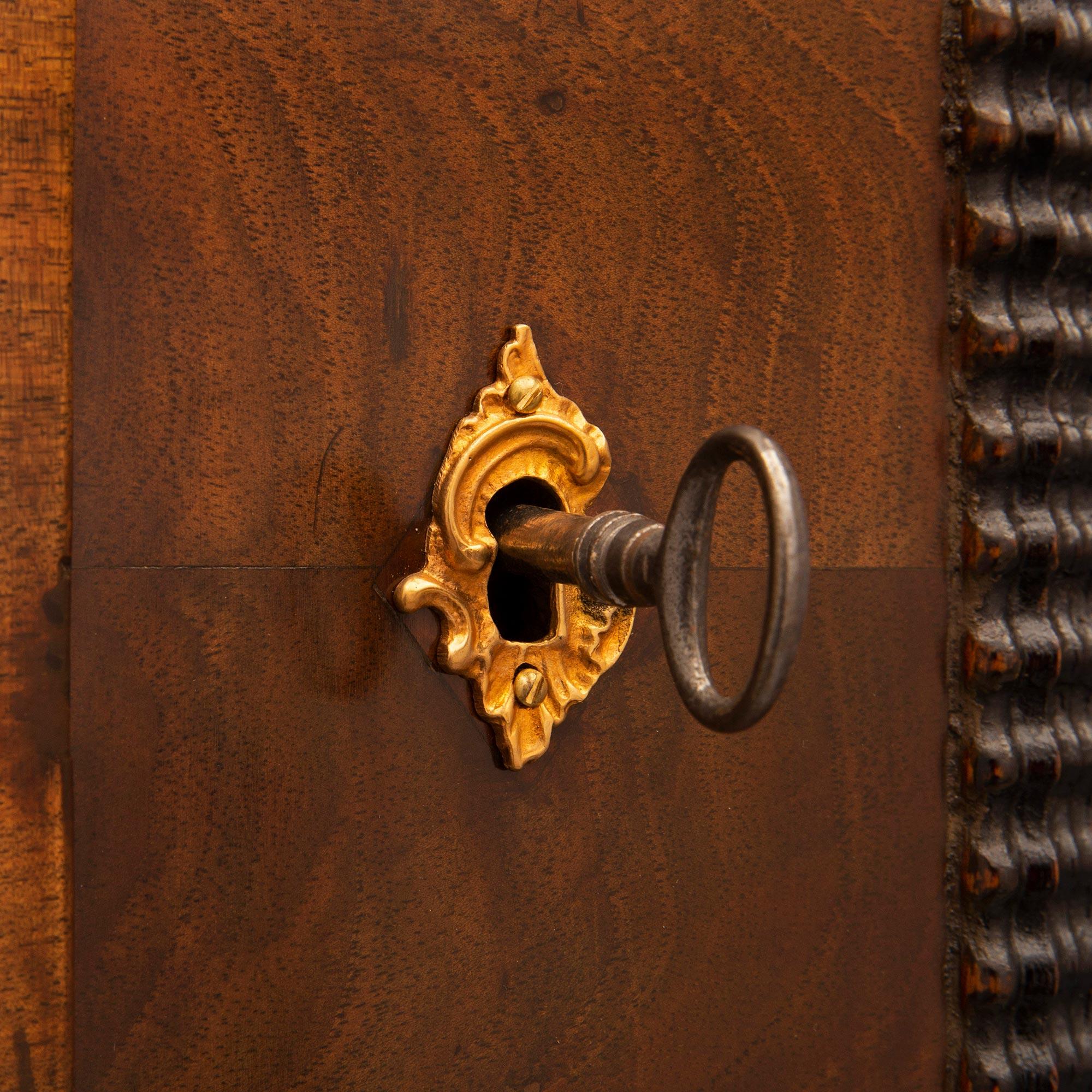 Pair of Continental 19th Century Neo-Classical St. Walnut and Fruitwood Cabinets For Sale 2