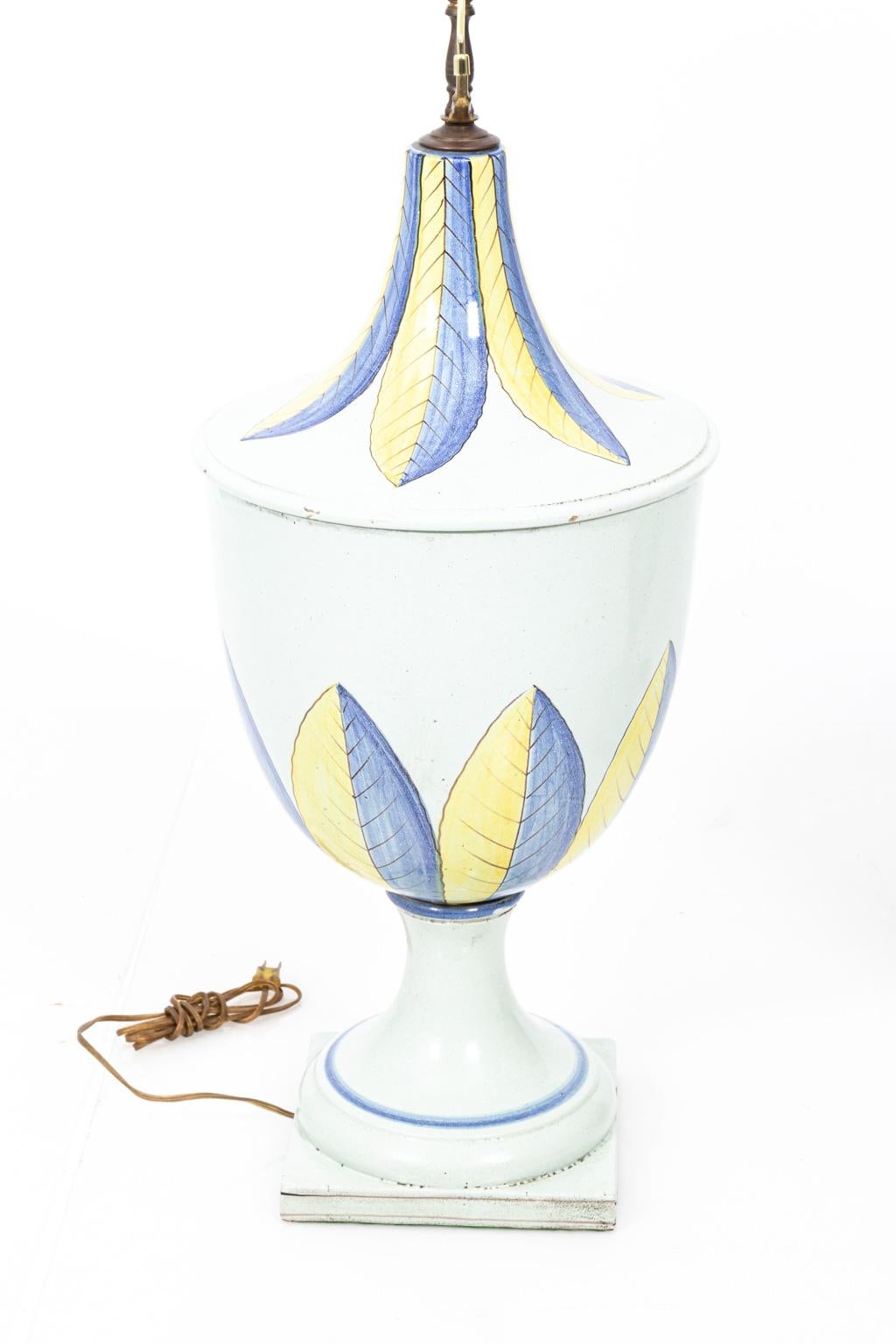 Pair of Continental Ceramic Jar Lamps For Sale 3