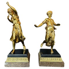 Pair of Continental Gilt Bronze Figures