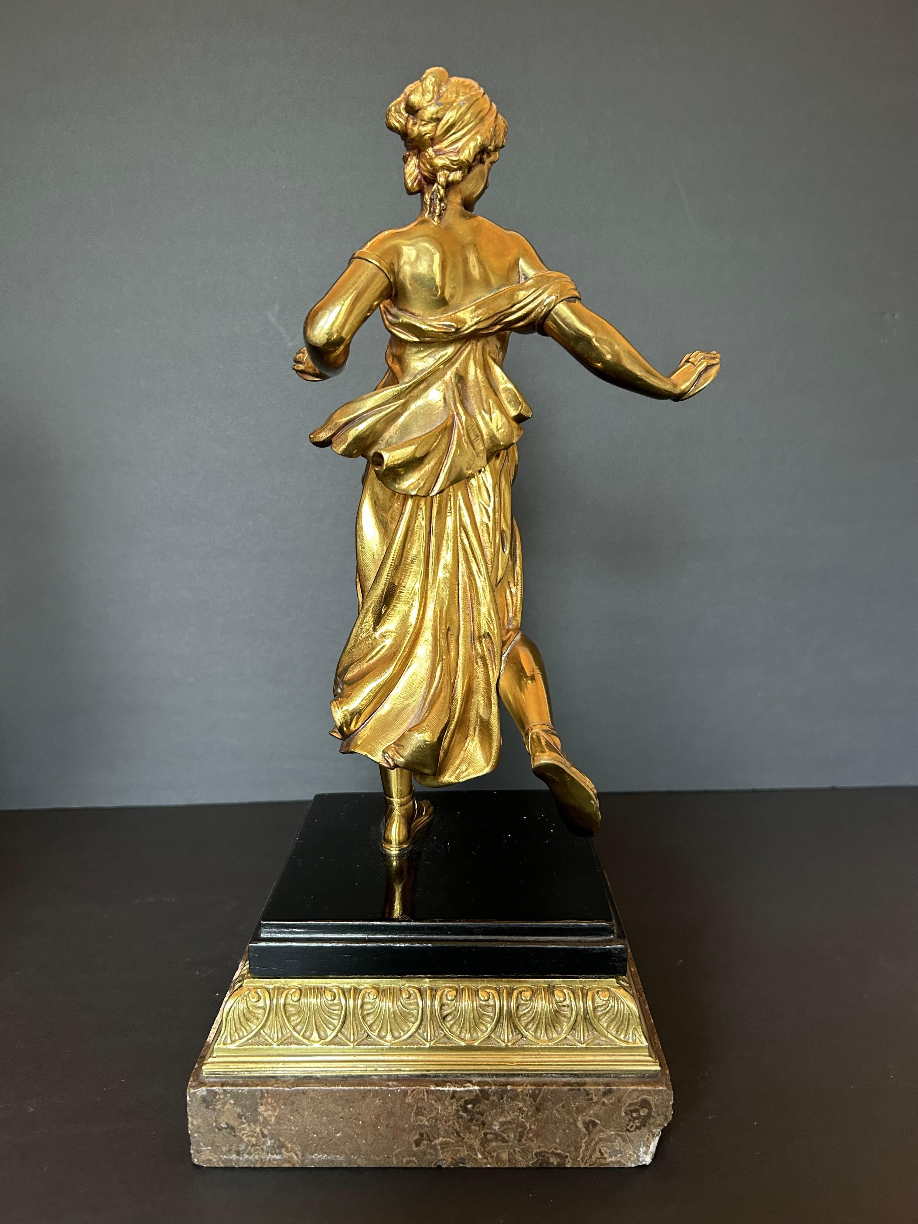 20th Century Pair of Continental Gilt Bronze Figures For Sale