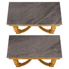 Pair of Continental Mid-19th Century Neo-Classical St. Console Tables