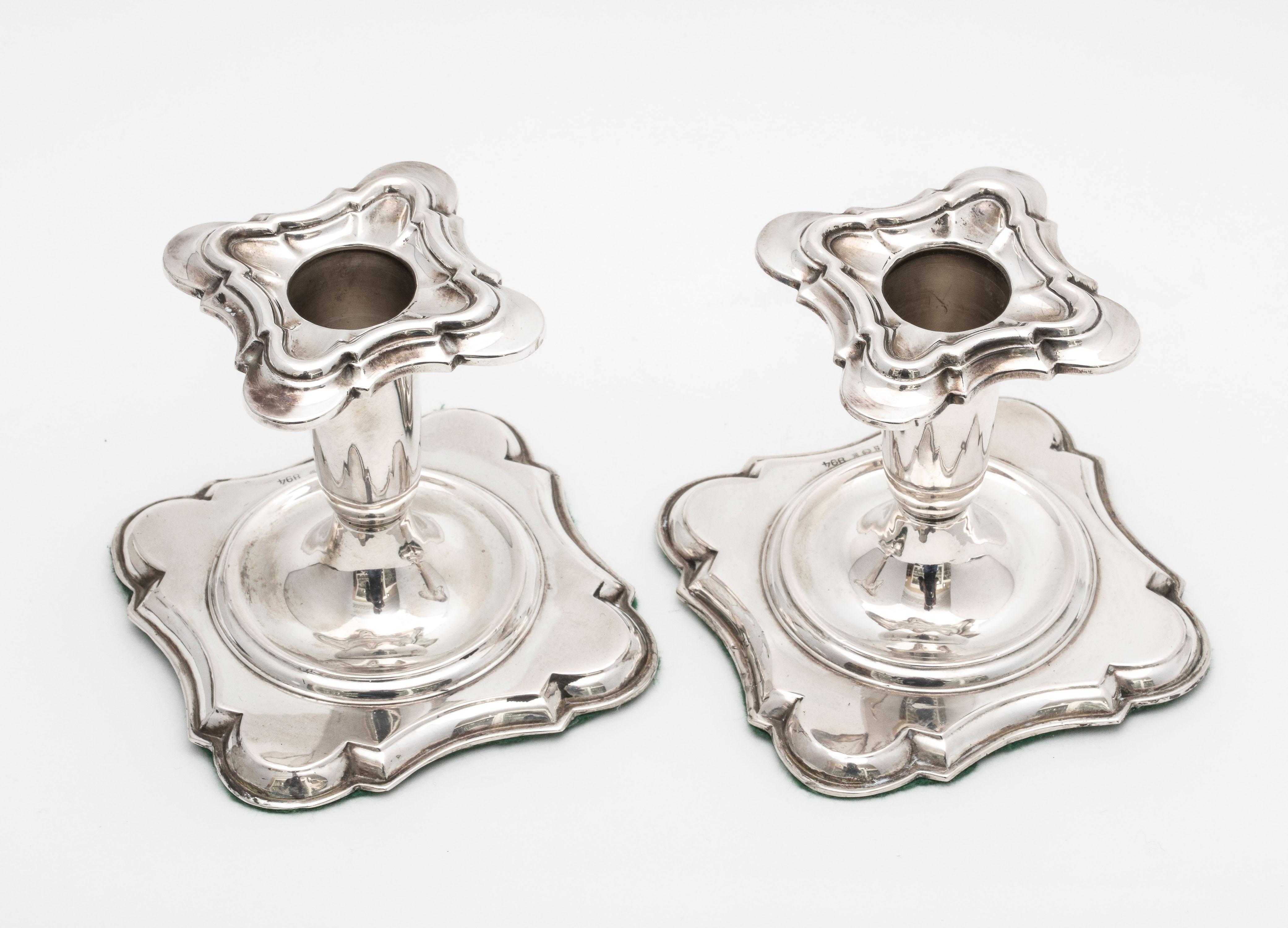 Pair of Continental Silver '.835' Norwegian Candlesticks by Theodor Olsens For Sale 4