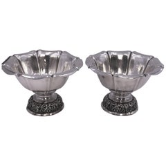 Antique Pair of Continental Silver Centerpieces/ Bowls by W. Binder