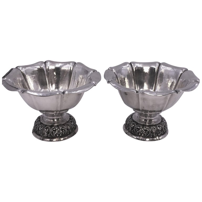 Pair of Continental Silver Centerpieces/ Bowls by W. Binder For Sale at