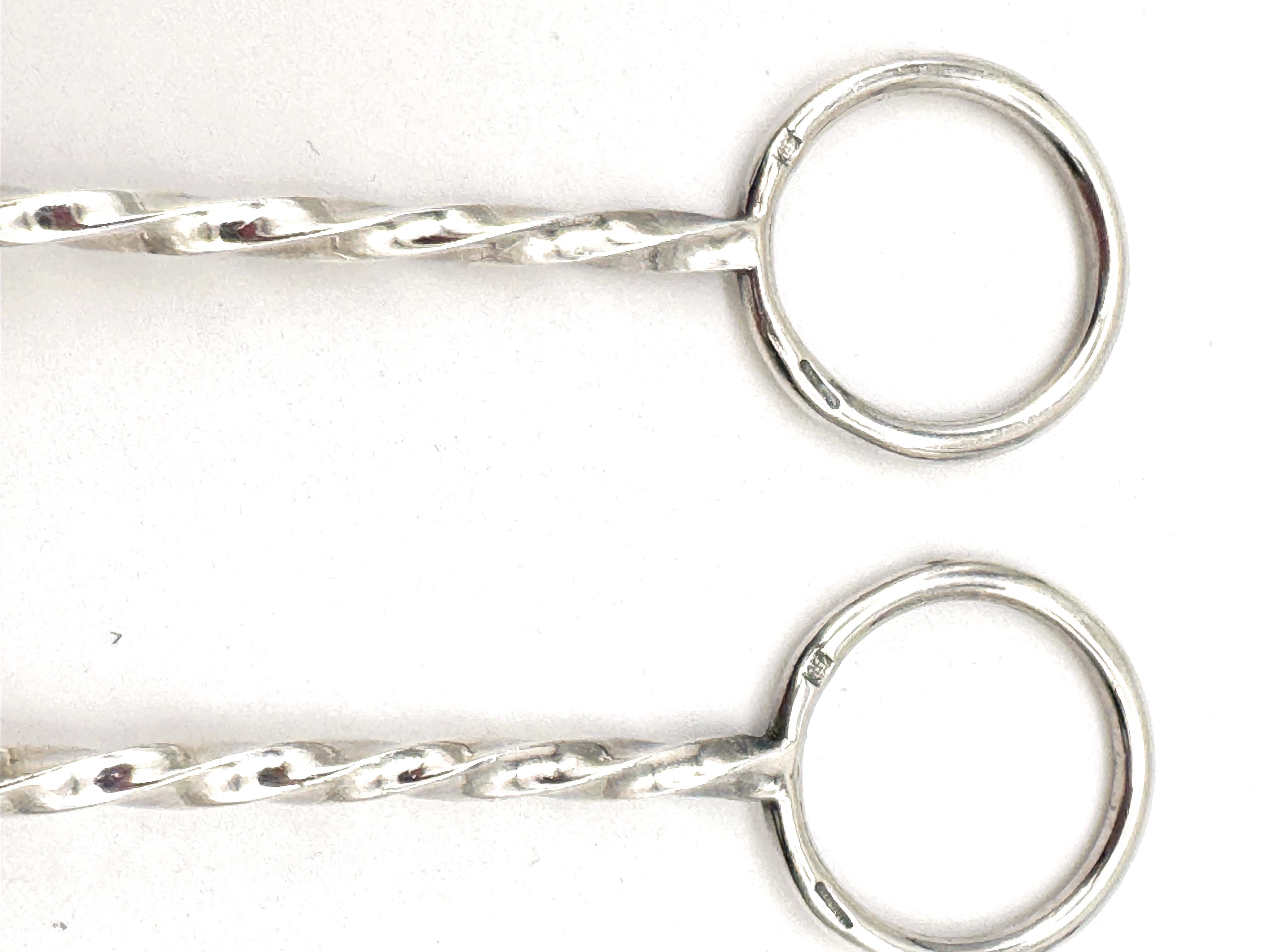 Edwardian Pair of Continental Silver Cocktail Muddlers, Early 20th Century For Sale