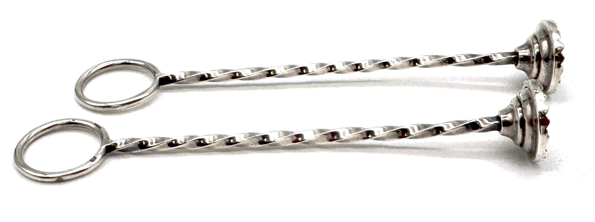Cast Pair of Continental Silver Cocktail Muddlers, Early 20th Century For Sale