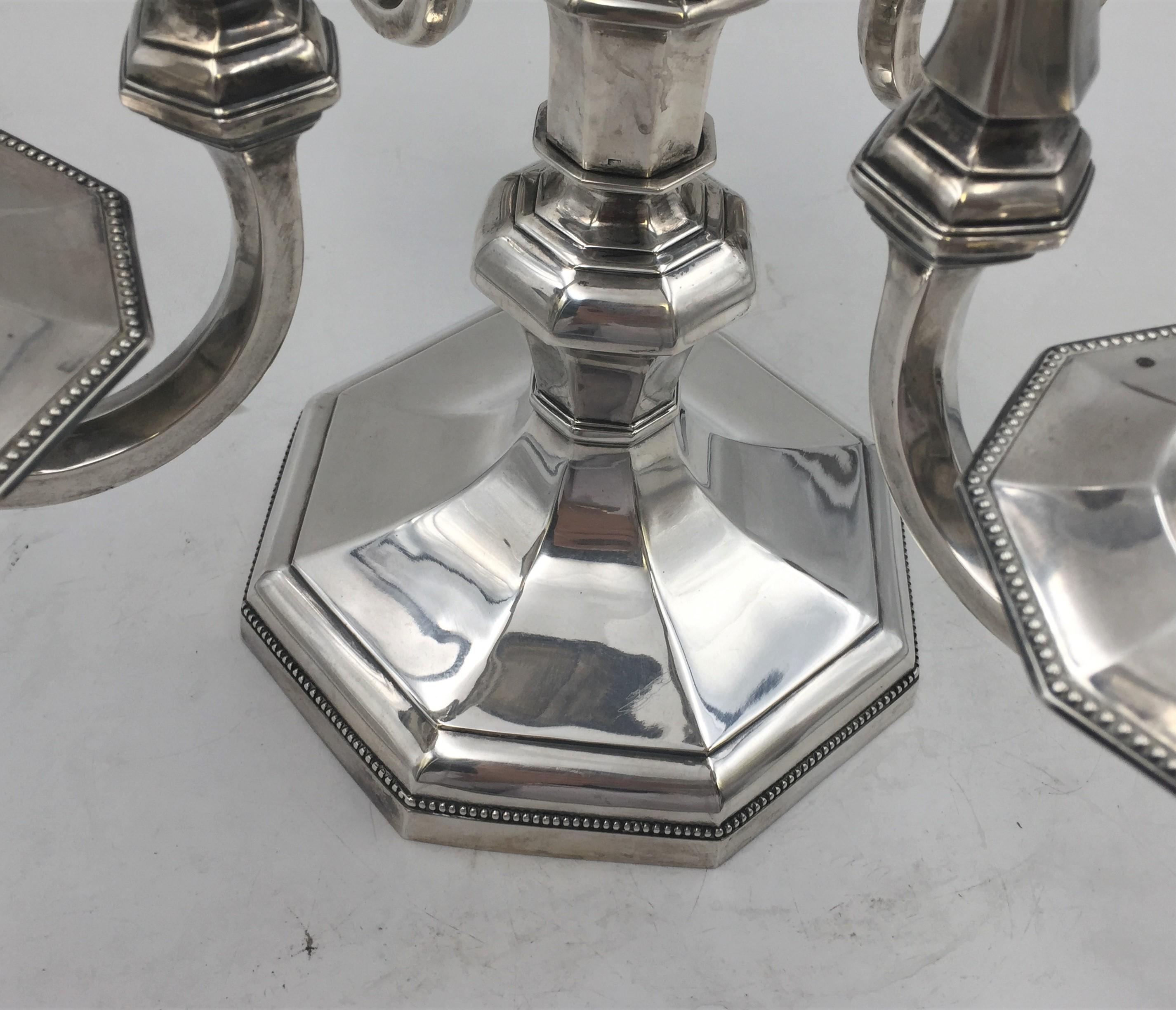 Pair of Continental Silver Five Light Candelabra 1