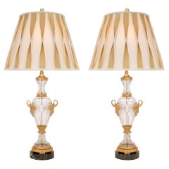 Pair of Continental Turn of the Century Louis XVI St. Lamps