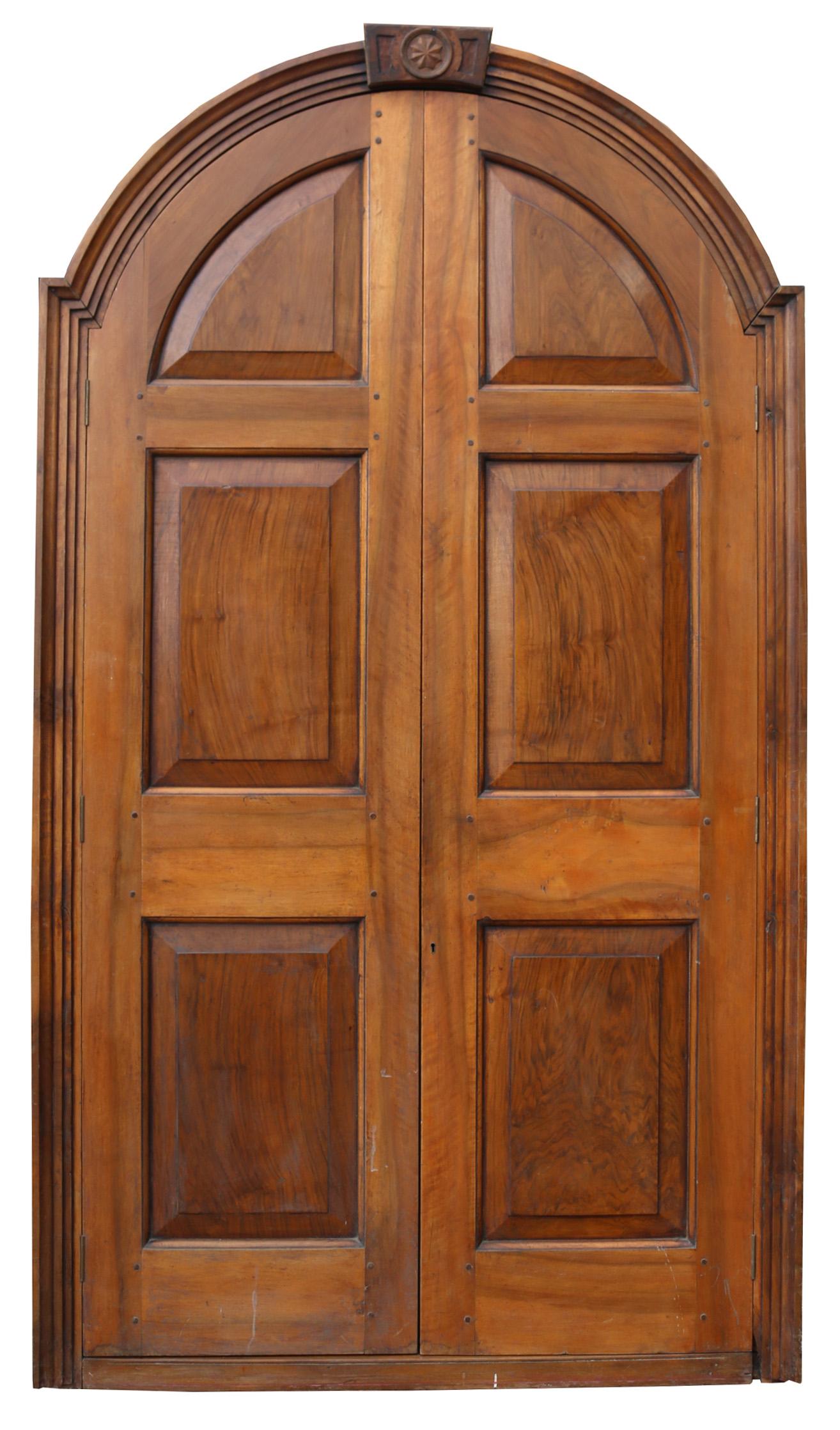 These doors are in excellent condition.
Height 233 cm (0verall) 216 cm (door)

Width 130 cm (overall) 114 cm (door)

Depth 8.5 cm (overall) 3.2 cm (door)

Weight 60 kg