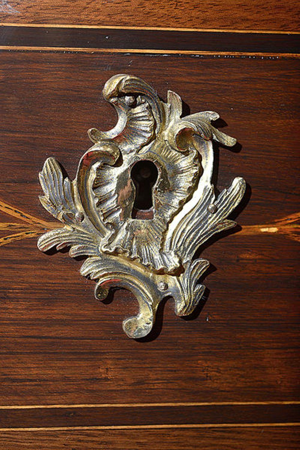 Pair of Continental Walnut, Rosewood and Satinwood Marquetry Chests For Sale 2