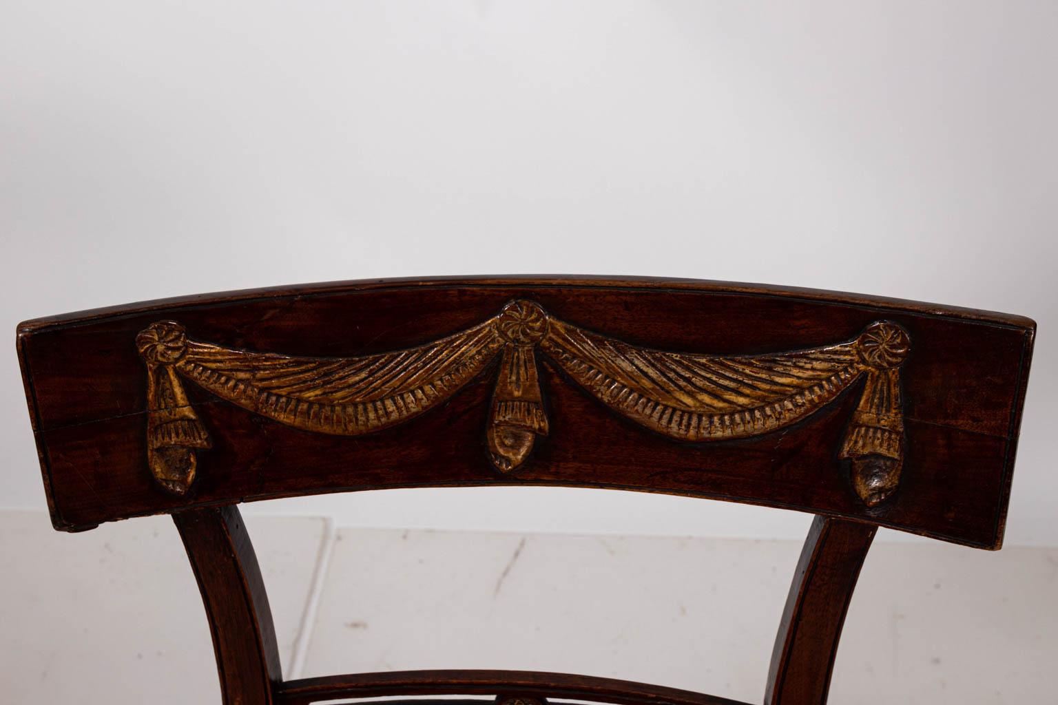 Pair of Continental Walnut Side Chairs For Sale 4