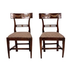 Pair of Continental Walnut Side Chairs